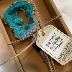 NWT Macy’s Blue Amethyst Wine Stopper